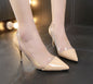 Pointed Toe High Heels Women's New Shallow Stiletto Patent Leather Women's Shoes Sexy Fashion Single Shoes