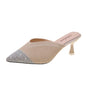 Fashion Simple Pointed Toe Flying Woven Stiletto High Heel Sandals