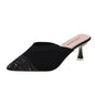 Fashion Simple Pointed Toe Flying Woven Stiletto High Heel Sandals