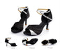 New Splicing Mid-high Heel Latin Dance Shoes