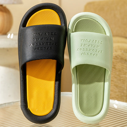 New Letter Home Slippers Summer Fashion Anti-slip Anti-odor House Shoes For Women Indoor Non-slip Floor Bathroom Slipper