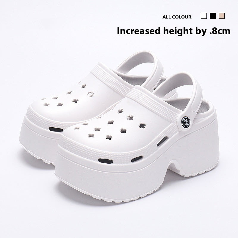 Summer Breathable Closed Toe Hole Shoes For Women