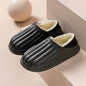 Fashion Thickened Couple Slippers Women's Winter Shoes Home Warm Plush Confinement Shoes