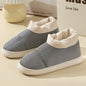 Down Cloth Home Slippers Winter Thickened Warm Cotton Shoes With Back Heel Couple Garden Outdoor Indoor Floor House Shoes Women