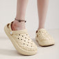 Cross-woven Clogs Shoes Summer Platform Baotou Dual-use Slippers Outdoor Garden Indoor Floor Bathroom Cozy Slipper Women House Shoes