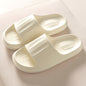 Solid Peep-Toe Slippers Summer Indoor Anti-Slip Floor Bathroom Home Slippers Couples House Shoes