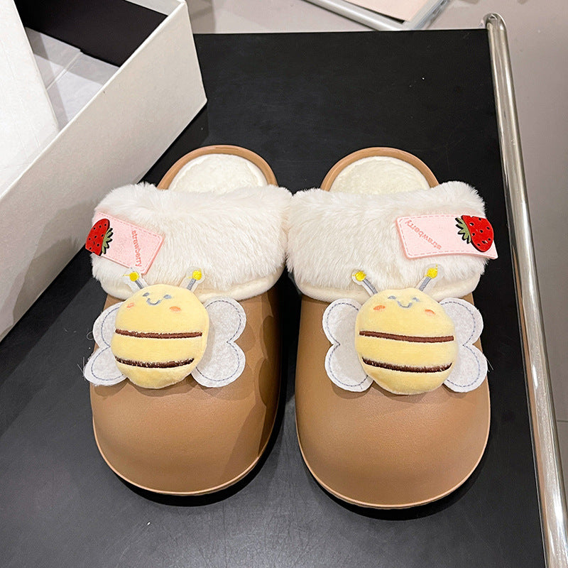 Cartoon Little Bee Cotton Shoes Autumn And Winter