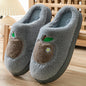 Cotton Slippers For Women Autumn And Winter Indoor Warm And Cute Home Slippers Non-slip Fuzzy Plush Shoes