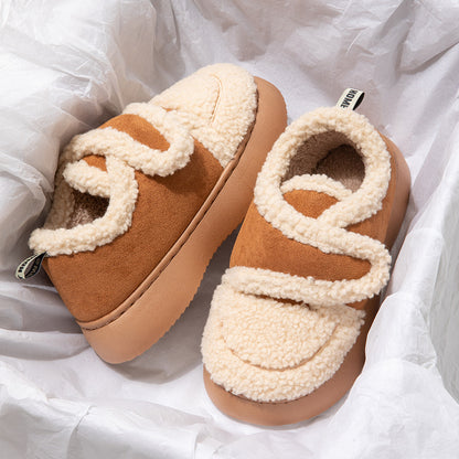 Women's Cotton-padded Shoes Winter Lambskin Korean Style