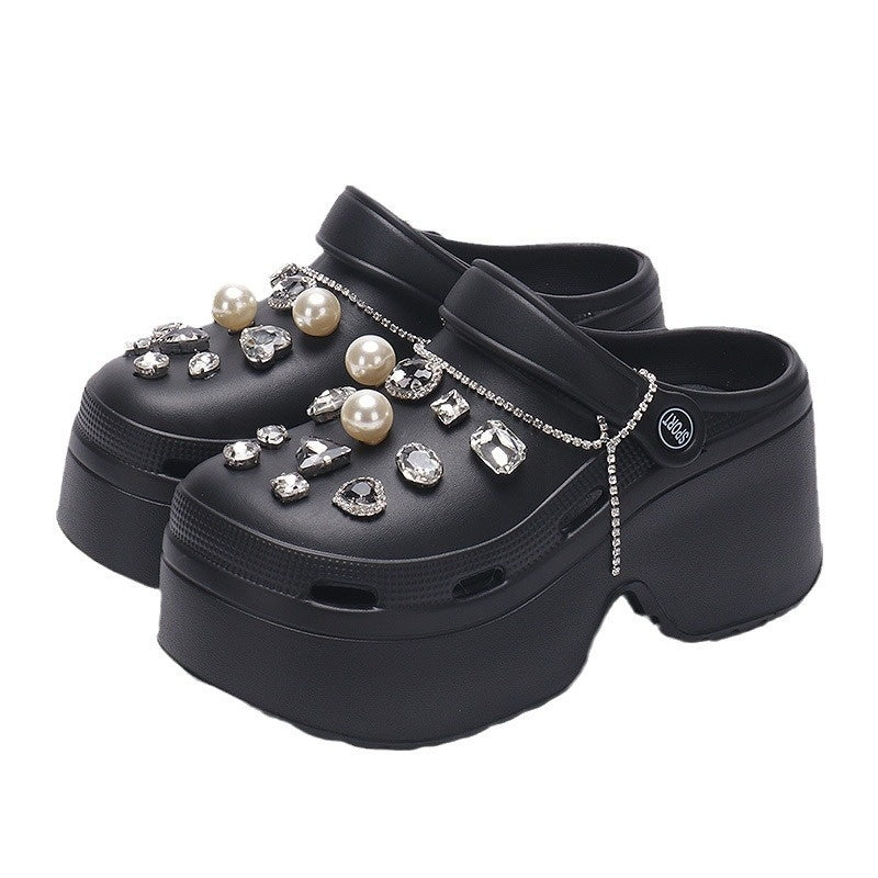 Summer Breathable Closed Toe Hole Shoes For Women