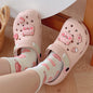 Girl's Closed Toe Ripped Outdoor Shit Feeling Cute Pig Women's Eva Soft Bottom Beach Shoes