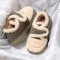 Women's Cotton-padded Shoes Winter Lambskin Korean Style