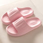 Solid Peep-Toe Slippers Summer Indoor Anti-Slip Floor Bathroom Home Slippers Couples House Shoes