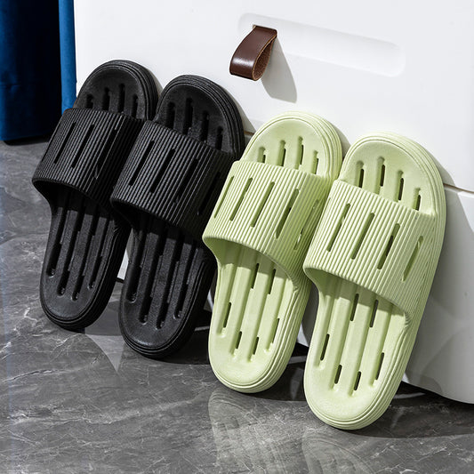 Summer Home Slippers With Hollow Sole Design Non-slip Floor Bathroom Slipper For Women Men's House Shoes