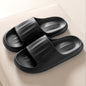 Solid Peep-Toe Slippers Summer Indoor Anti-Slip Floor Bathroom Home Slippers Couples House Shoes