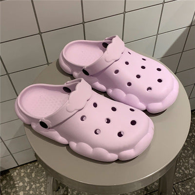 Hole Shoes Female Cute Cartoon Baotou Soft Thick-soled Student Casual Home