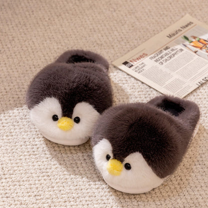 Cartoon Cute Penguin Floor Cotton Shoes Plush Slippers