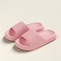 Solid Thick-soled Home Slippers Summer Non-slip Floor Bathroom Slipper For Women Men's House Shoes