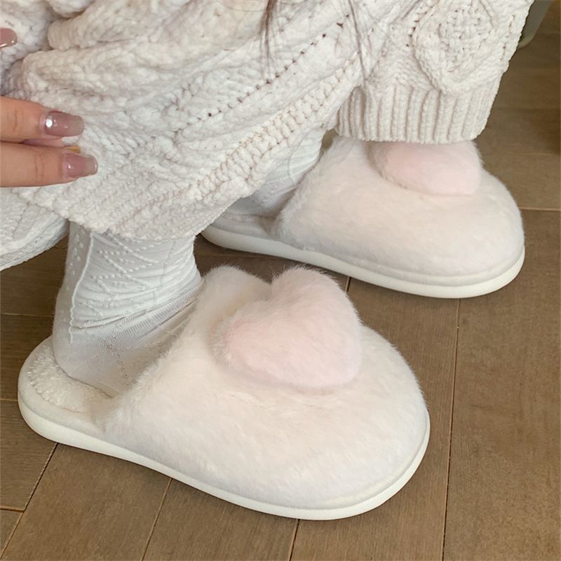 Leisure Pajamas Girlish Heart Love Non-slip Warm Confinement Soft Sole Shoes