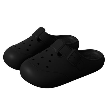 New Hole Shoes Summer Buckle Baotou Slippers Outerdoor Garden Clogs Shoes Indoor Non-Slip Floor Home Slipper