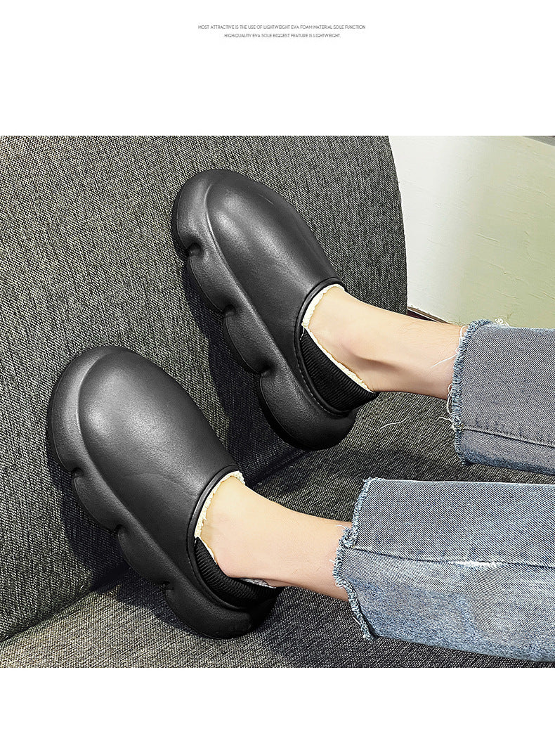 Winter Couple's Bread Cotton Shoes Platform Plus Waterproof Velvet Shoes