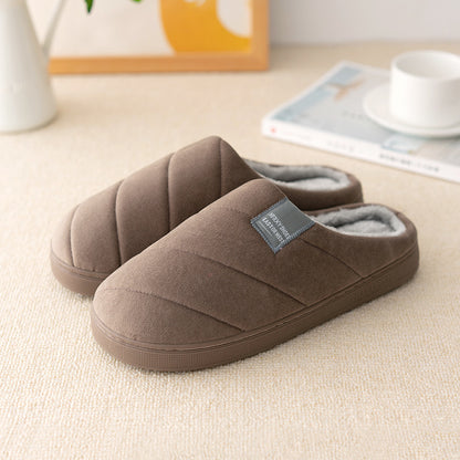 Cotton Slippers Autumn And Winter Women's Home Warm Cotton Shoes Men