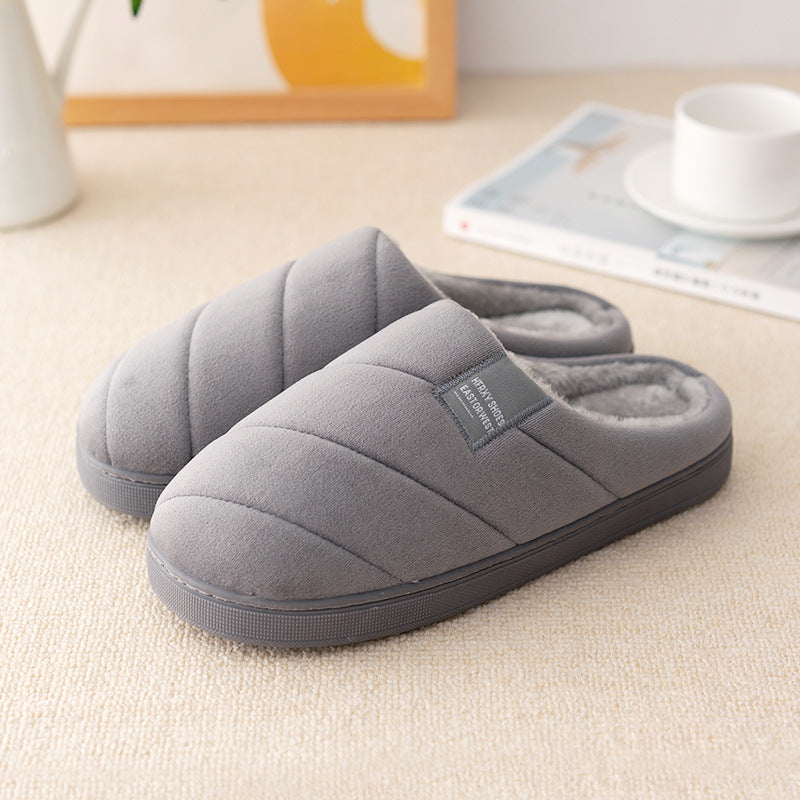 Cotton Slippers Autumn And Winter Women's Home Warm Cotton Shoes Men