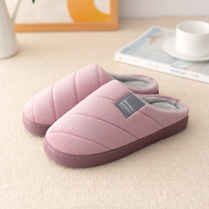 Cotton Slippers Autumn And Winter Women's Home Warm Cotton Shoes Men