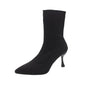 High Heel Pointy Stretch Breathable Flying Vega Boots