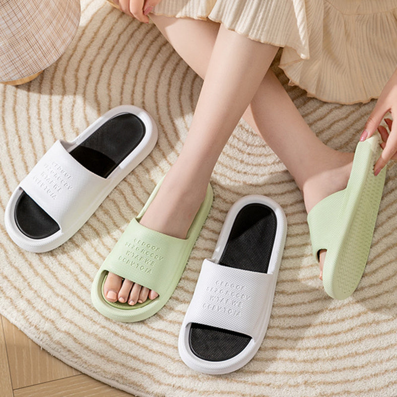 New Letter Home Slippers Summer Fashion Anti-slip Anti-odor House Shoes For Women Indoor Non-slip Floor Bathroom Slipper