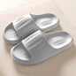 Solid Peep-Toe Slippers Summer Indoor Anti-Slip Floor Bathroom Home Slippers Couples House Shoes