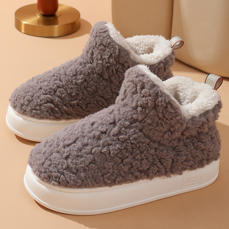 Thickened Fleece-lined Winter Cotton Shoes Indoor And Outdoor