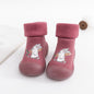 Autumn And Winter Thickening Fleece-lined Baby High-top Slip-on Doll Toddler Shoes