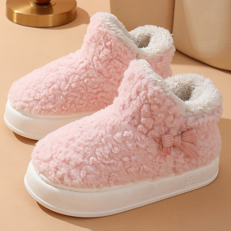 Thickened Fleece-lined Winter Cotton Shoes Indoor And Outdoor