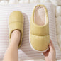 New Down Cotton Slippers Women Couple Winter Fashion Indoor Thick-soled Non-slip House Shoes Warm Floor Plush Slippers For Men