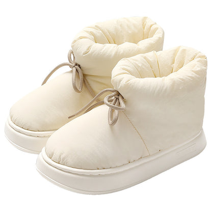 High Top Down Cotton Slippers For Women In Winter