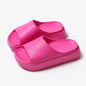 5.5cm Fish Mouth Shoes Floor Bathroom Home Slippers Outdoor Thick Soled Beach Slippers For Women