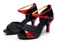 New Splicing Mid-high Heel Latin Dance Shoes