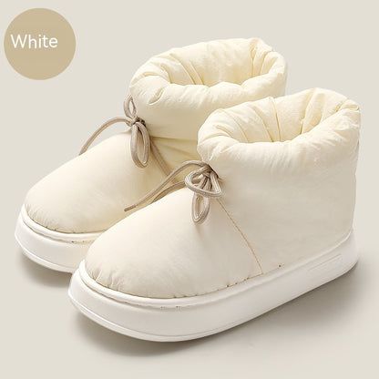 High Top Down Cotton Slippers For Women In Winter