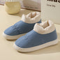 Down Cloth Home Slippers Winter Thickened Warm Cotton Shoes With Back Heel Couple Garden Outdoor Indoor Floor House Shoes Women