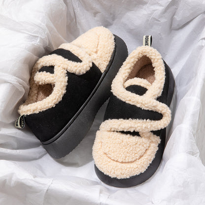 Women's Cotton-padded Shoes Winter Lambskin Korean Style