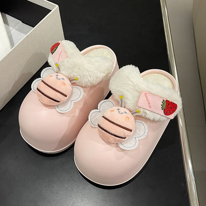 Cartoon Little Bee Cotton Shoes Autumn And Winter