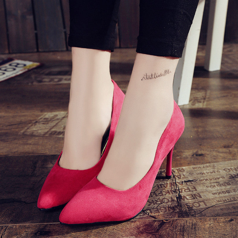 Single Korean Style Shallow Mouth High Heel Women's Shoes