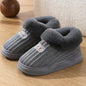 Winter Warm House Slippers Woman Plush Covered Heel Cotton Shoes Indoor And Outdoor Thick-soled Non-slip Fluffy Slippers For Men