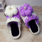 Handmade Hook Shoes New Puff Pattern Woven Slippers Material Package